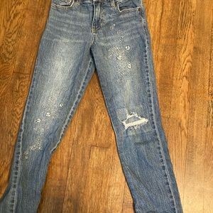 Cat and Jack jeans with embroidered flowers